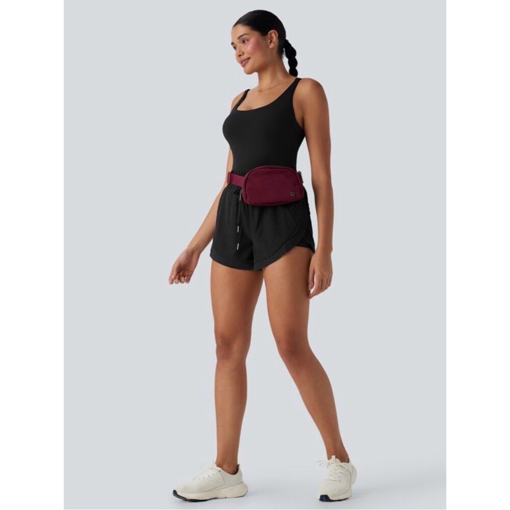 Halara Burgundy Belt Bag Crossbody Fanny Pack Adjustable Sport Travel Festival